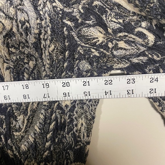 Laura Ashley Women's XL Textured Paisley Mixed Media Blazer Boho Lagenlook - Picture 10 of 14